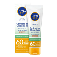 NIVEA SUN UV FACE Pele Oleosa FPS60 cor média